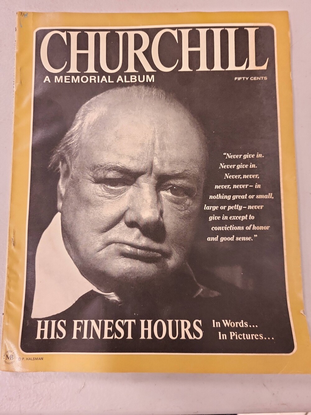 Churchill A Memorial Album His Finest Hours Book Vintage Collectible History